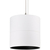 6 in. x 6 in. Wattage Selectable LED Pendant Fixture - Black Baffle - White Finish Thumbnail