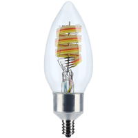 300 Lumens - LED Smart Bulb - Chandelier Filament - 4 Watt - Color Changing and Tunable White - 2700-5000K - 40 Watt Equal - Candelabra Base - Dimming through STARFISH App - Compatible with Alexa and Google Home - 90 CRI - 120 Volt - Nuvo S11242