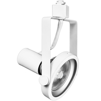 Track Light Fixture - Gimbal Ring - White - Operates up to 150 Watt PAR38 - Halo Track Compatible - 120 Volt - PLT-10200