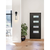 17 in. x 5 in. Wall Sconce Fixture - Clear Glass - Black Finish Thumbnail