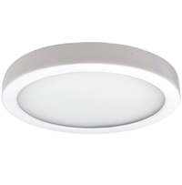 850 Lumens - 10 Watt - 5 in. Color Selectable LED Surface Mount Downlight Fixture - Hardwire and Medium Base - Kelvin 2700-3000-3500-4000-5000 - 60 Watt Incandescent Equal - Round - White Trim - 90 CRI - 120 Volt - Bulbrite 773603