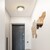 13.5 in. Flush Mount Ceiling Fixture - Frosted Glass - Nickel Finish Thumbnail