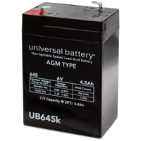 UB645 AGM Battery SLA