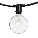 Black Wire Patio Light Stringers - Candelabra Base - Category Image