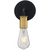 6 in. x 5 in. Wall Sconce Fixture - Black and Brass Finish Thumbnail