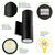 10 in. Color Selectable LED Outdoor Wall Sconce Fixture - Direct and Indirect Light - Black Finish Thumbnail