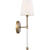 19 in. x 5.5 in. Wall Sconce Fixture - White Shade - Brass Finish Thumbnail
