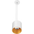 6 in. x 6 in. Wattage Selectable LED Pendant Fixture - Gold Baffle - White Finish Thumbnail
