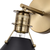 10 in. x 7 in. Wall Sconce Fixture - Black Shade - Brass Finish Thumbnail