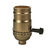 Medium Base Socket - 3 Way Turn Knob - Antique Dark Brass Finish - 5 Pack Thumbnail