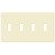 Lutron Fassada FW-4-AL - Wall Plate - 4 Gang Thumbnail