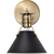 10 in. x 7 in. Wall Sconce Fixture - Black Shade - Brass Finish Thumbnail