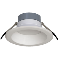 3835 Lumen Max - 30 Watt Max - 8 in. Wattage and Color Selectable New Construction LED Downlight Fixture - Hardwire - Watts 16-24-30 - Kelvin 2700-3000-3500-4000-5000 - Round - White Trim - 90 CRI - 120-277 Volt - Halco 89212