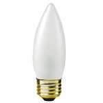 Frosted Straight Tip Medium Base Chandelier Light Bulbs - Category Image