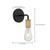 6 in. x 5 in. Wall Sconce Fixture - Black and Brass Finish Thumbnail