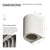 6 in. x 6 in. Artisan Concrete Outdoor Wall Sconce Fixture - White Finish Thumbnail