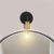 6 in. x 5 in. Wall Sconce Fixture - Black and Brass Finish Thumbnail