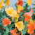 45 in. Wide Yellow and Orange Petunia Topiary - UV Resistant Thumbnail