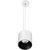 6 in. x 6 in. Wattage Selectable LED Pendant Fixture - Black Baffle - White Finish Thumbnail