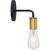 6 in. x 5 in. Wall Sconce Fixture - Black and Brass Finish Thumbnail