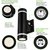 10 in. Wattage and Color Selectable LED Outdoor Wall Sconce Fixture - Direct and Indirect Light - Black Finish Thumbnail