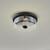 13 in. Flush Mount Ceiling Fixture - Clear Glass - Black Finish Thumbnail