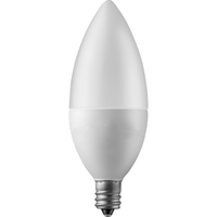 320 Lumens - 4.5 Watt - 2700 Kelvin - LED Chandelier Bulb - 3.9 in. x 1.4 in. - 40 Watt Equal - Incandescent Match - Frosted - Candelabra Base - 90 CRI - 120 Volt - 90+ Lighting SE-350.043