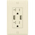 USB Dual Charger Receptacle - Ivory Thumbnail