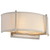 7 in. x 16 in. Wall Sconce Fixture - White Fabric Shade - Nickel Finish Thumbnail