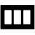 Decorator Wall Plate - Black - 3 Gang Thumbnail