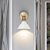 10 in. x 7 in. Wall Sconce Fixture - White Shade - Brass Finish Thumbnail