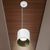 6 in. x 6 in. Wattage Selectable LED Pendant Fixture - Black Baffle - White Finish Thumbnail
