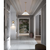 10 in. x 7 in. Wall Sconce Fixture - White Shade - Brass Finish Thumbnail