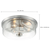 15 in. Flush Mount Ceiling Fixture - Clear Glass - Nickel Finish Thumbnail