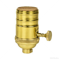 Pol Brass 4 pc 3way Knob Skt