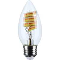 300 Lumens - LED Smart Bulb - Chandelier Filament - 4 Watt - Color Changing and Tunable White - 2700-5000K - 40 Watt Equal - Medium Base - Dimming through STARFISH App - Compatible with Alexa and Google Home - 90 CRI - 120 Volt - Nuvo S11243