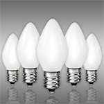 White C7 Incandescent Christmas Light Bulbs - Category Image