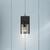 5 in. Vanity Light Fixture - 1-Light - Clear Glass - Black Finish Thumbnail