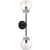 26 in. x 6 in. Wall Sconce Fixture - Clear Glass - Black and Nickel Finish Thumbnail