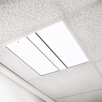 4060 Lumen Max - 35 Watt Max - 2 x 2 LED Troffer Fixture - Three Flat Light Panels - Wattage and Color Selectable - Watts 25-30-35 - Kelvin 3500-4000-5000 - 120-277 Volt - PLT PremiumSpec PLT-90345
