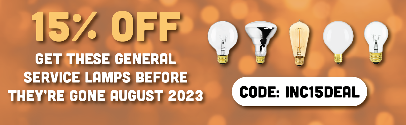 Save 15% on these general service lamps before they're gone August 2023